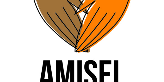 logo amisel avec main en forme de coeur