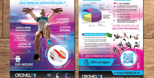 creation impression flyer orthelys semelles orthopediques